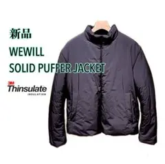 新品　WEWILL SOLID PUFFER JACKET ブラックのサムネイル