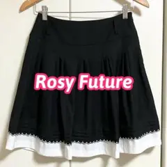 Rosy Future ロジーフューチャー フレアスカート ブラック/ホワイト