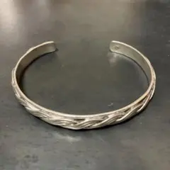 SILVER925 TWIST PLATE BANGLE/シルバー/ブレスレット