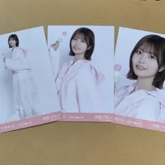 中西アルノ ✨ 桜カラーコーデ 生写真 3種 コンプ 乃木坂46のサムネイル