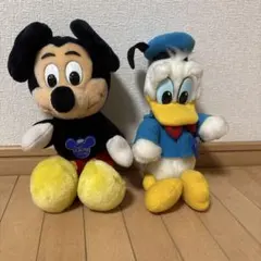 ミッキー&ドナルド ぬいぐるみセット 本場ディズニー レトロ
