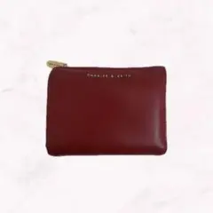 CHARLES & KEITH ボルドー 二つ折り財布