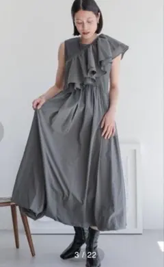 ローリーズファーム ツケエリツキバルーンワンピース 新品未使用タグ付　グレー