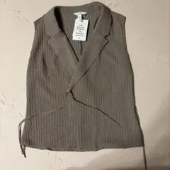 H&M ノースリーブ ベスト ジレ ブラウン Sサイズのサムネイル