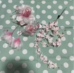 薔薇 髪飾り コサージュ 3点