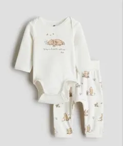 H&M 動物プリントロンパース・カバーオールセット