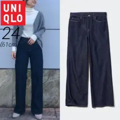UNIQLO　バギージーンズ　ストレート　ワイド　デニム　インディゴ