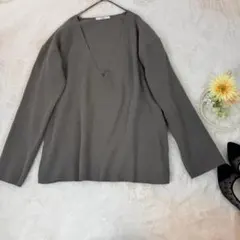 ジャーナルスタンダードレリューム　ウォッシャブル ストレッチニットVネック