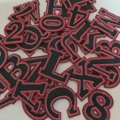 デコパーツ アップリケ ワッペン アルファベット•数字 匿名配送