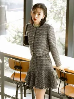 ツイードフレアミニスカート