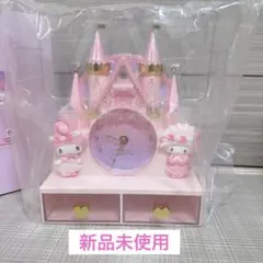 【新品未使用】レア マイメロ チェスト付きクロック お城 新品 マイメロディ チェスト付きクロック 時計 マイメロ お城