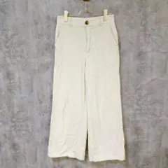 【美品】GU ジーユー コーデュロイパンツ カジュアル ホワイト W70 M