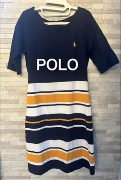 POLO 半袖ひざ丈ワンピース