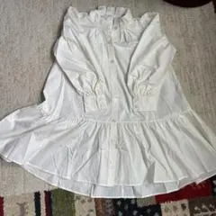 SNIDEL フリル付きホワイトシャツ