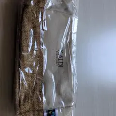 KALDI ベージュ ジュートポーチ