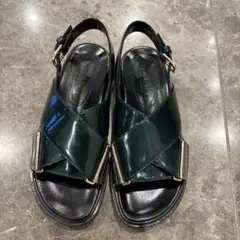 【MARNI】 サンダル グリーン×ゴールド（24〜24.5センチ相当）のサムネイル