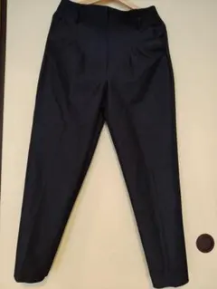 ZARA ネイビー テーパードスラックス Lサイズ