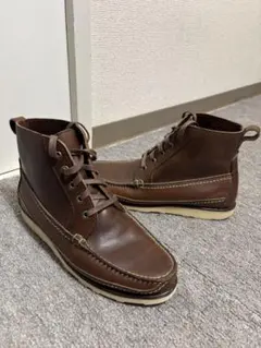 Eastland レザーモックトゥワークブーツ Vibram 7.5