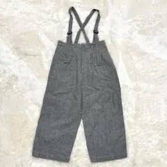 美品✨ヌーベルドゥパラディ サスペンダー ワイドパンツ リネン100% グレー