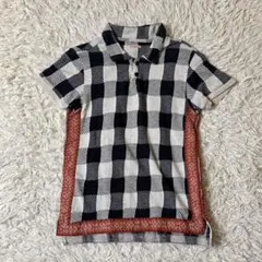 希少 ゴルチエ2 ニット ポロシャツ チェック レッド ホワイト - メルカリ