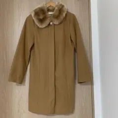 取り外し可能ファー付きロングコート