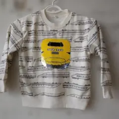 【新品】新幹線総柄トレーナー オフホワイト110サイズ