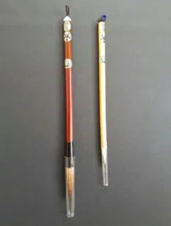 広島県　伝統工芸品　熊野筆　ダルマ黄金色軸3号兼毛　小筆天然竹軸7号