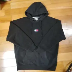 TOMMY JEANS フード付きスウェット M ブラック