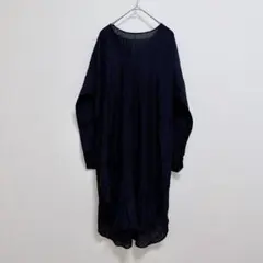 Jurgen Lehl ヨーガンレール（M）長袖 ひざ丈ワンピース 透け感のサムネイル
