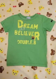 used　ミキハウス　ダブルB　グリーンTシャツ　110cm