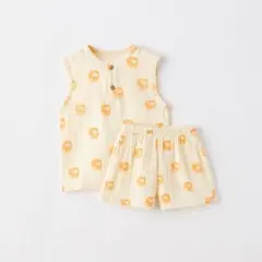 ZARA 3-6m パームツリープリント セットアップ 68cmのサムネイル