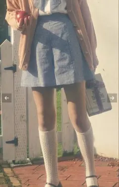 アソートフレアーショートパンツ ギンガムチェック ブラック