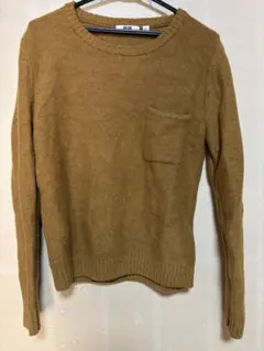 UNIQLOセーター Lサイズ ポケット付き 黄土色