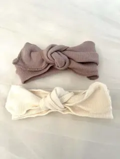 sowan オーガニックコットン ベビー ヘアバンド 2個セット