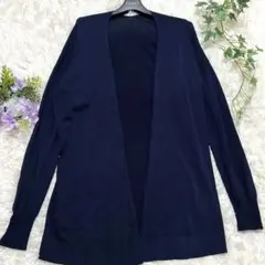 ROPE PICNIC ネイビーカーディガン 38 薄手きれいめ 通勤 羽織