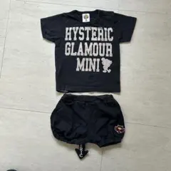 ヒステリックグラマー　ミニ　セットアップ　80 黒 名札穴あり Tシャツ ブルマのサムネイル