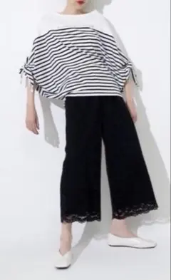 ブティークオーディナリー　日本製　ドルマン　カットソー　Tシャツ　ボーダー