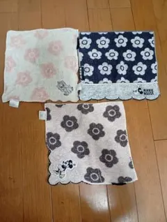 3枚セット　ディズニーストア　ミニー　マリー　MARY QUANT ハンカチ