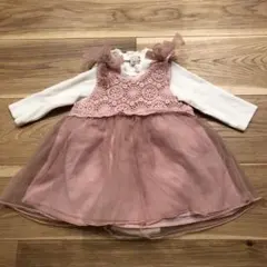 プティマイン　レース　花柄　ワンピース　ロンパース　セット