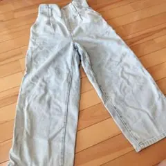 ライトブルーデニム ワイドパンツ