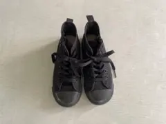 コンバース　ブラック ハイカットスニーカー サイドファスナー付き　18cm