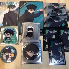 伏黒恵 12点セット ジロリ ミニアクリルブロック 缶バッジ 呪術廻戦