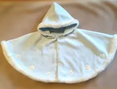 ファミリア Familiar フリース ポンチョ 水色 ファミちゃん