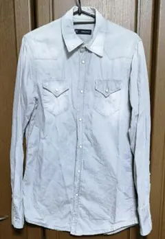 DSQUARED2 グレー 長袖　ダメージシャツ サイズ42