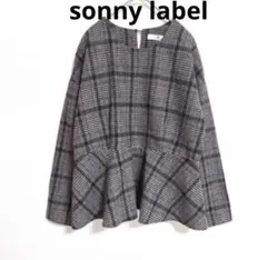 【sonny label】チェックペプラムトップス ガーリー アーバンリサーチ