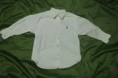 ラルフローレン）子供服　キッズ　ポロシャツ 長袖　白色　ホワイト　１１０