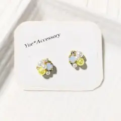 S-107　ハンドメイド☆ビジューピアス／イヤリング