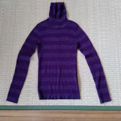 ZAMPA ザンパ　ラメ　タートルネック　ニット　パープル
