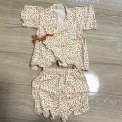 美品　ベビー用甚平　花柄甚平　女の子　90サイズ