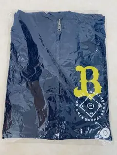 NPB刺繍入り 半袖ハーフジップシャツ Oサイズ オリックス・バファローズ オリックスバファローズ ハーフジップ 練習用ユニフォーム 93 NPB刺繍